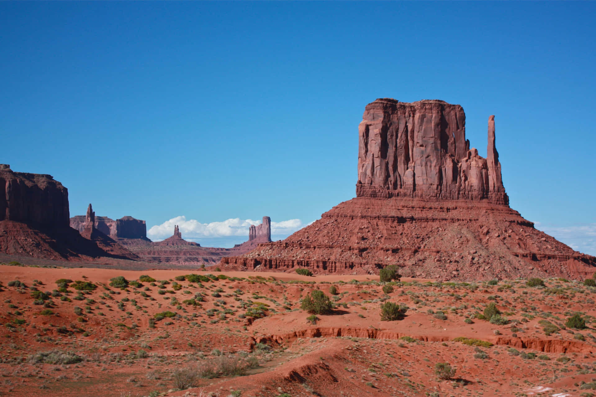 Monument Valley Navajo Tribal Park West Mitten Background