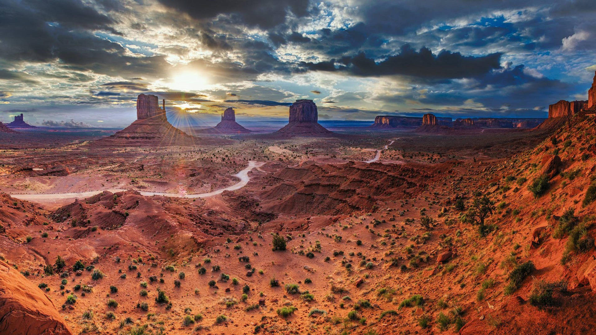 Monument Valley Shot With Long Lens Background