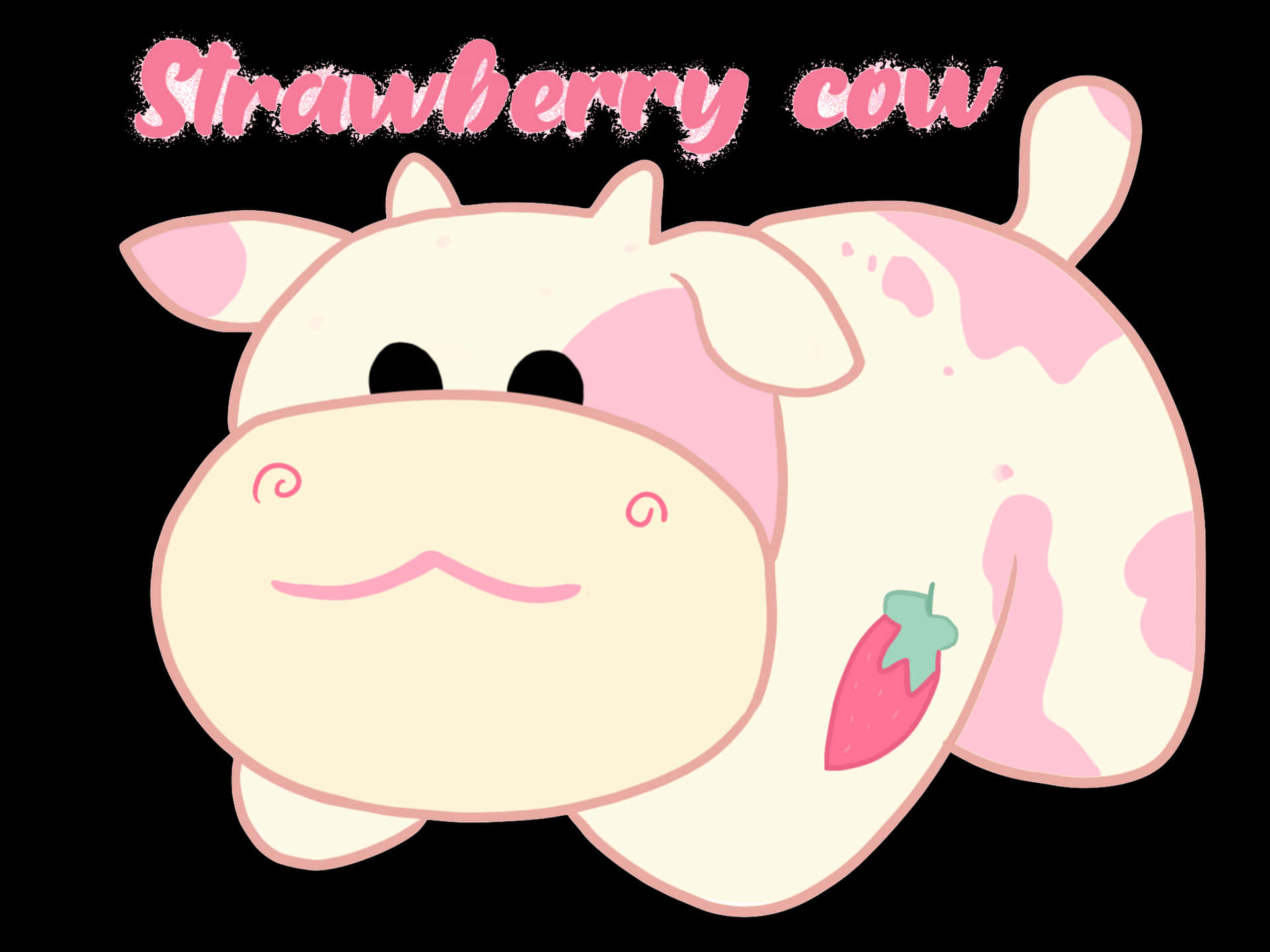 Moo-ving Day To Day With Kawaii Cow Background