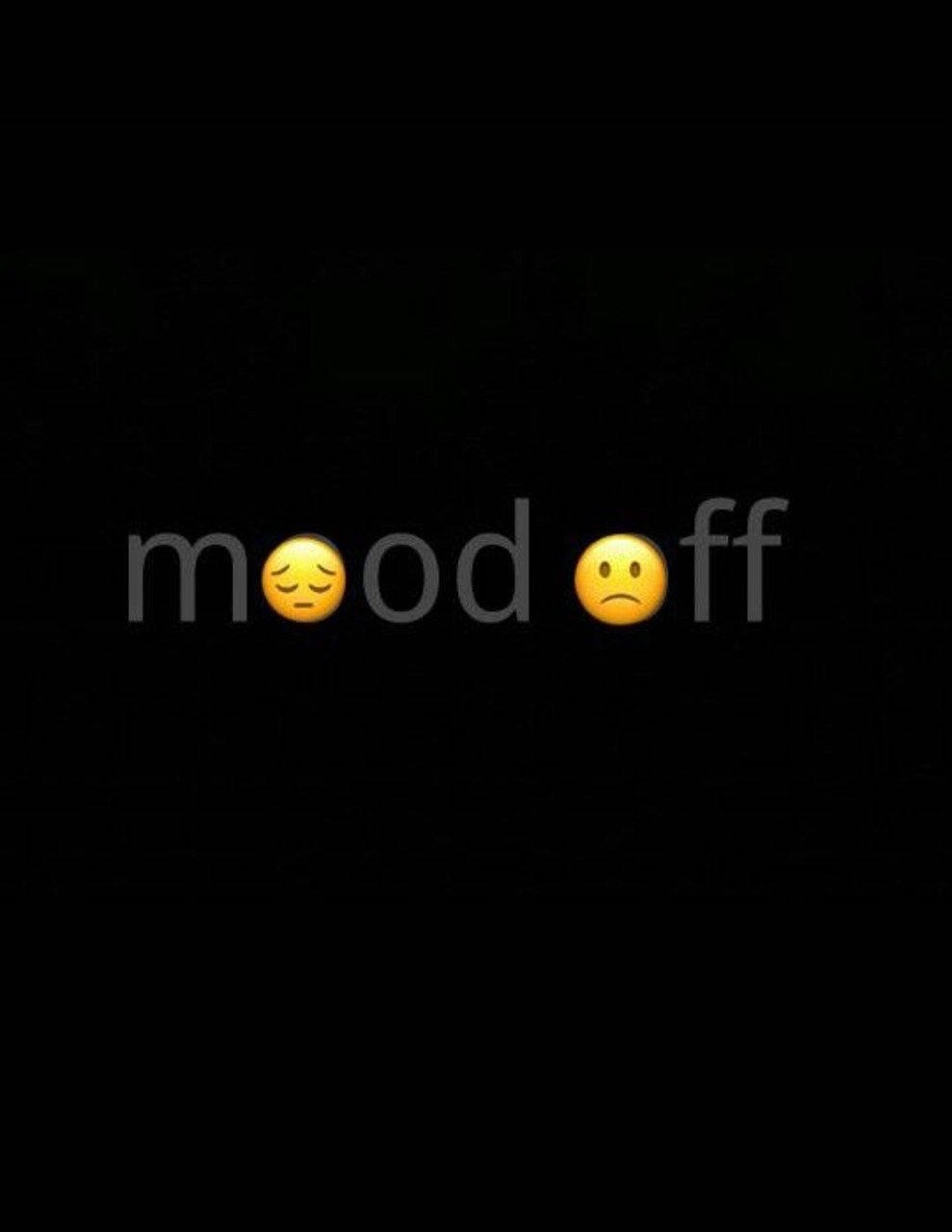 Mood Off With Sad Emojis Background