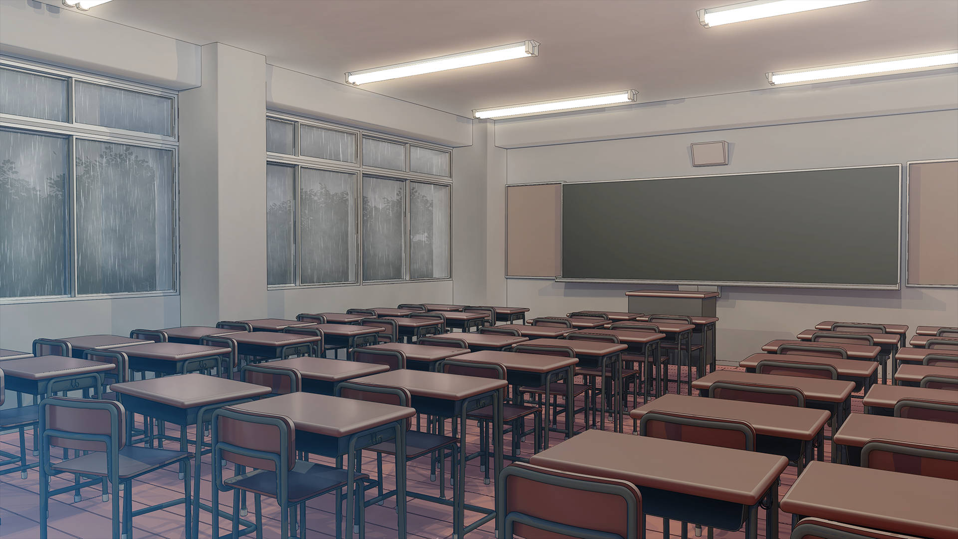 Moody Anime Classroom