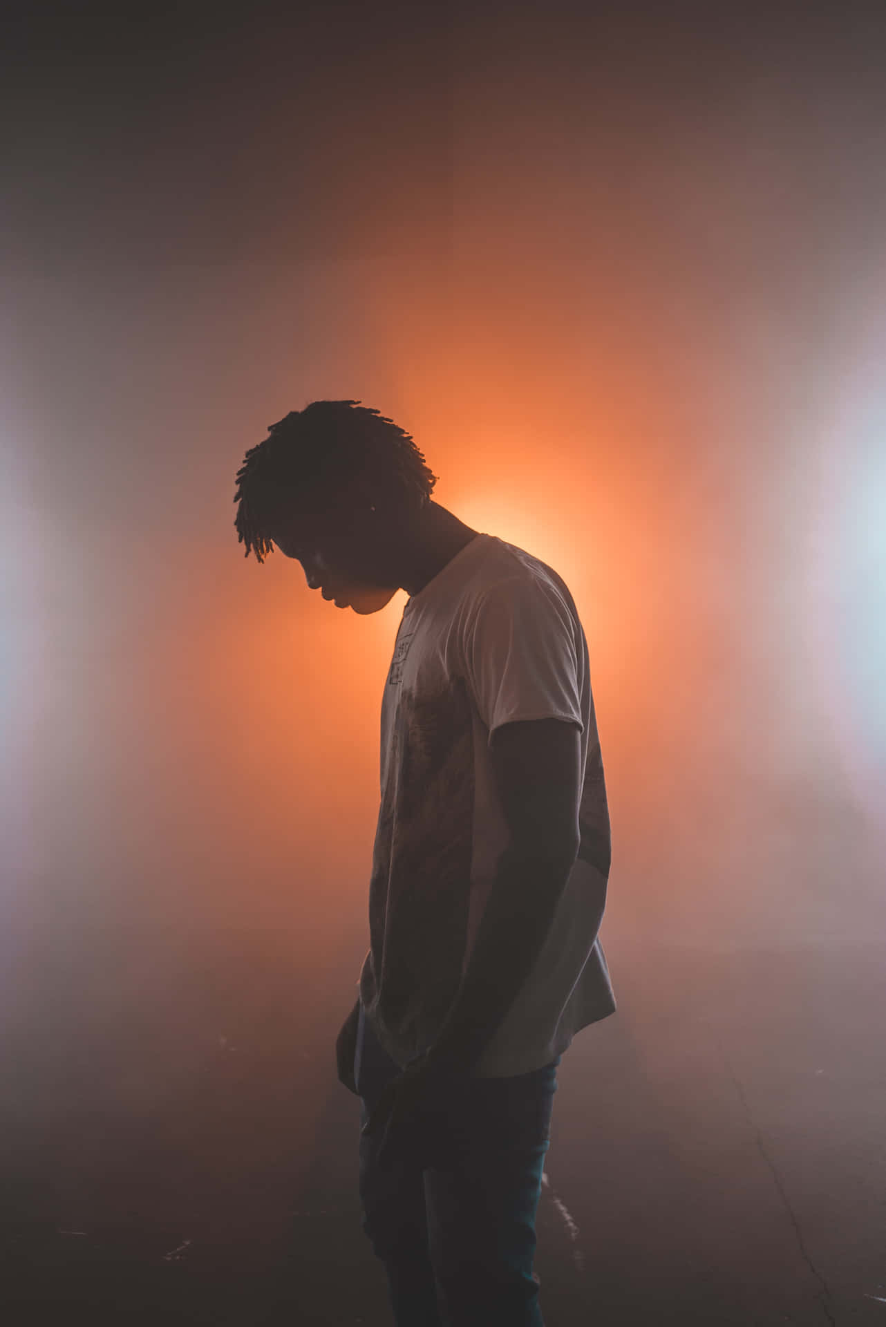 Moody Melancholic Man Background