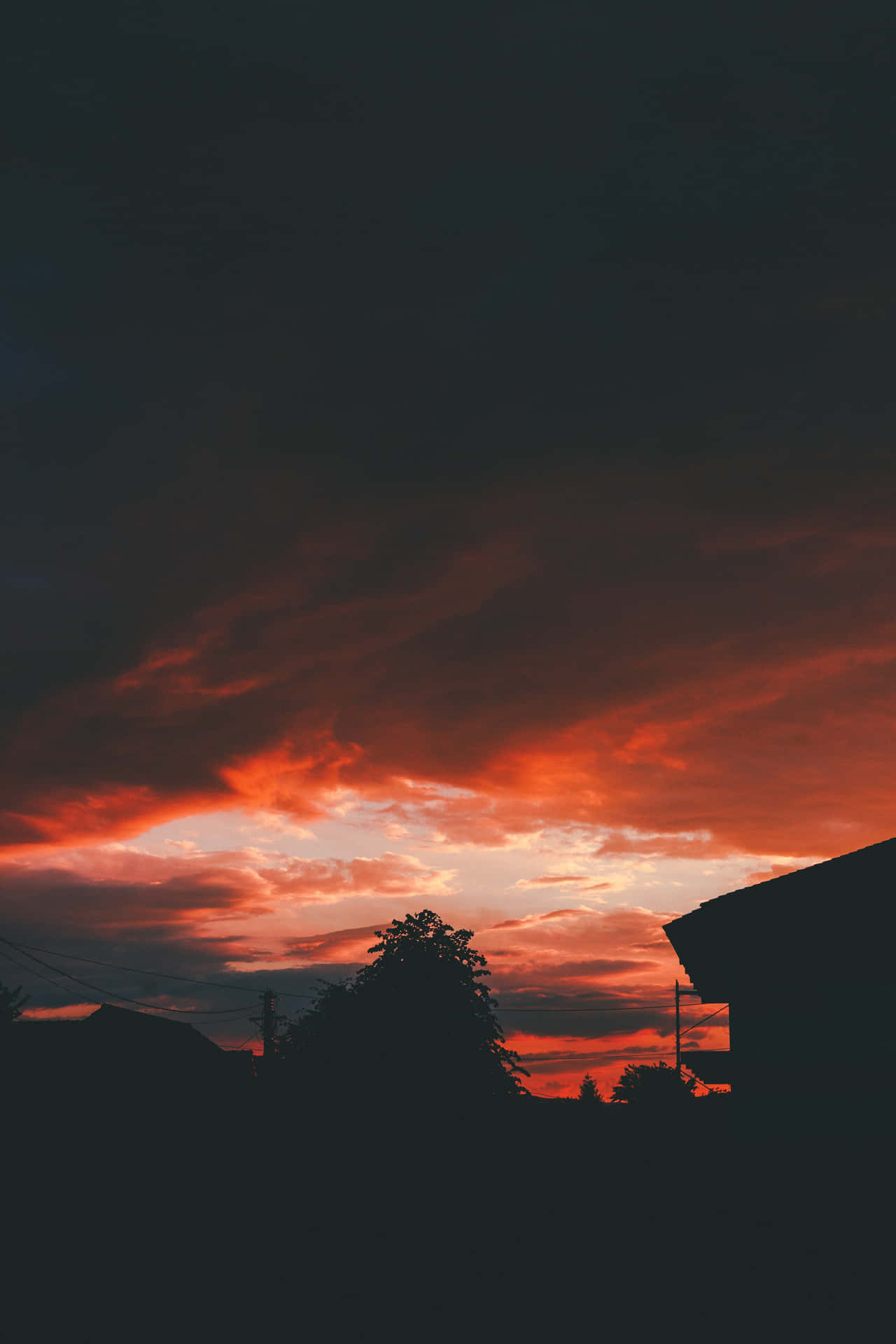Moody Sunset At Dusk Background