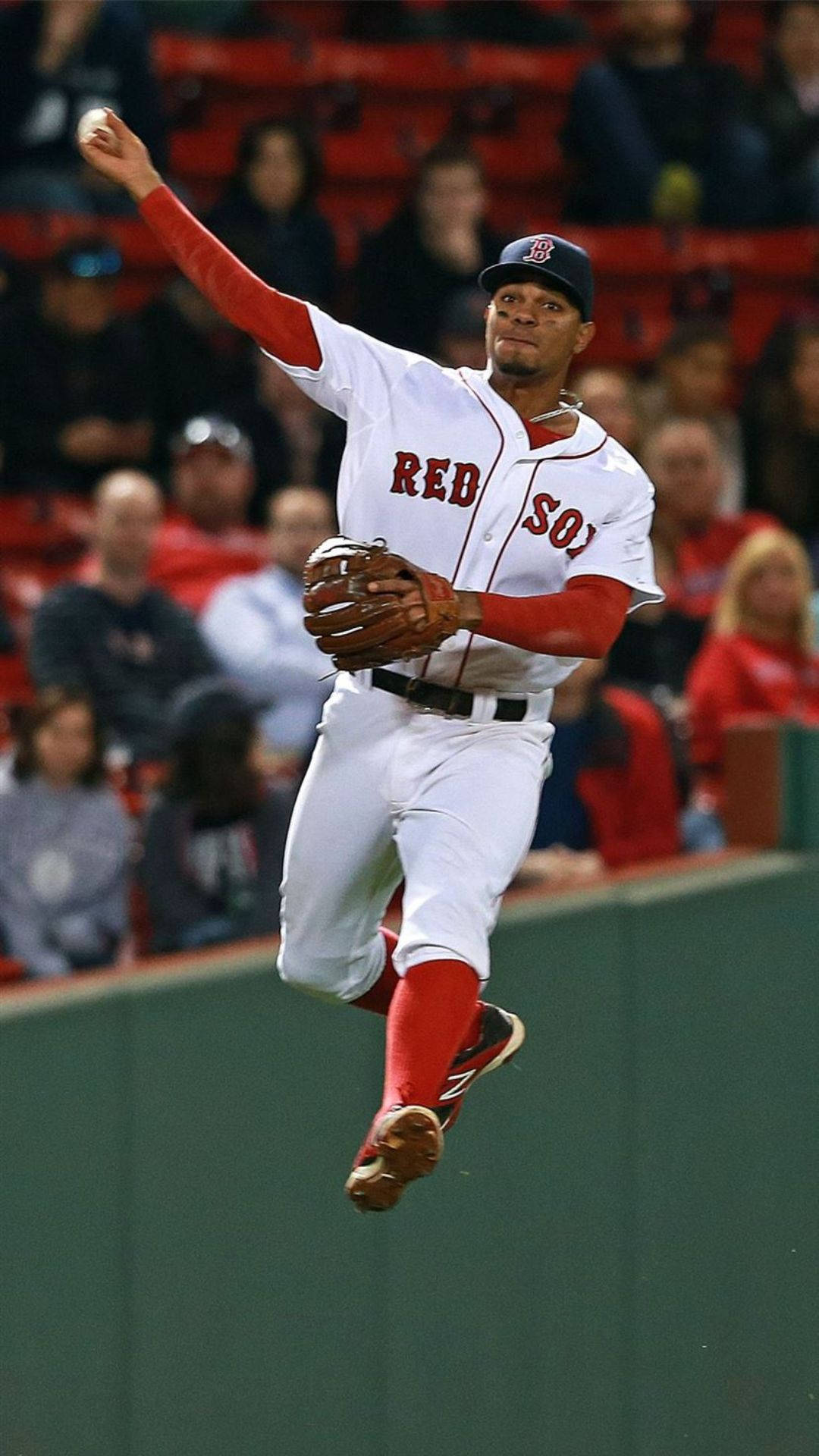 Mookie Betts In The Air Background