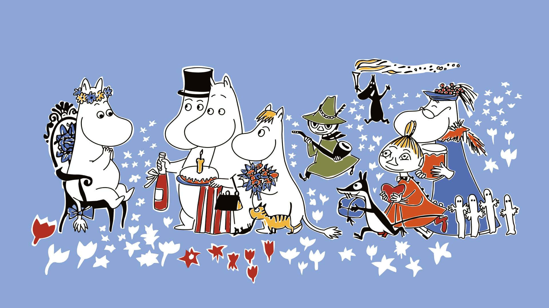 Moomin Desktop Birthday Party Background