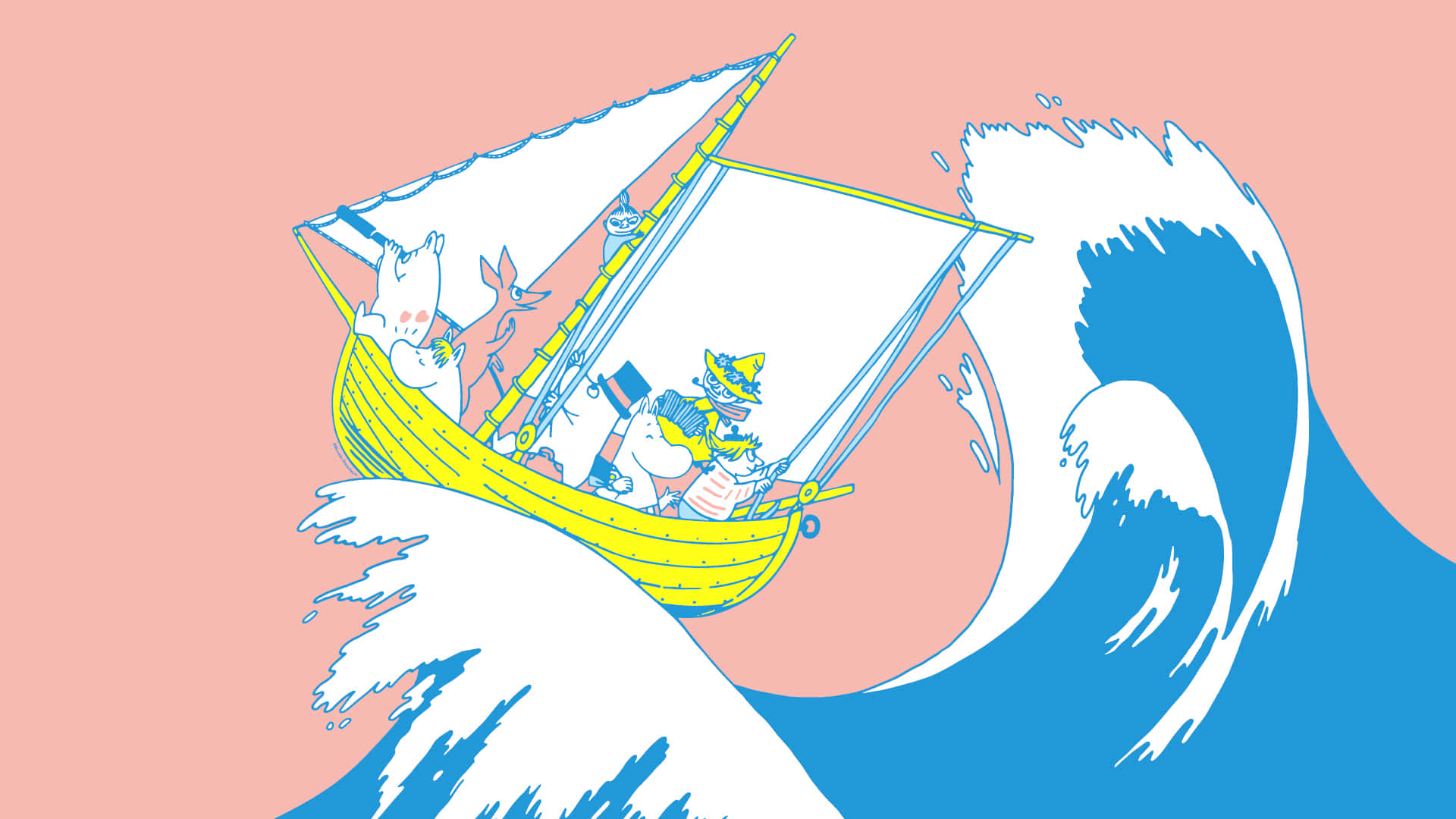 Moomin Desktop Sea Boat Background