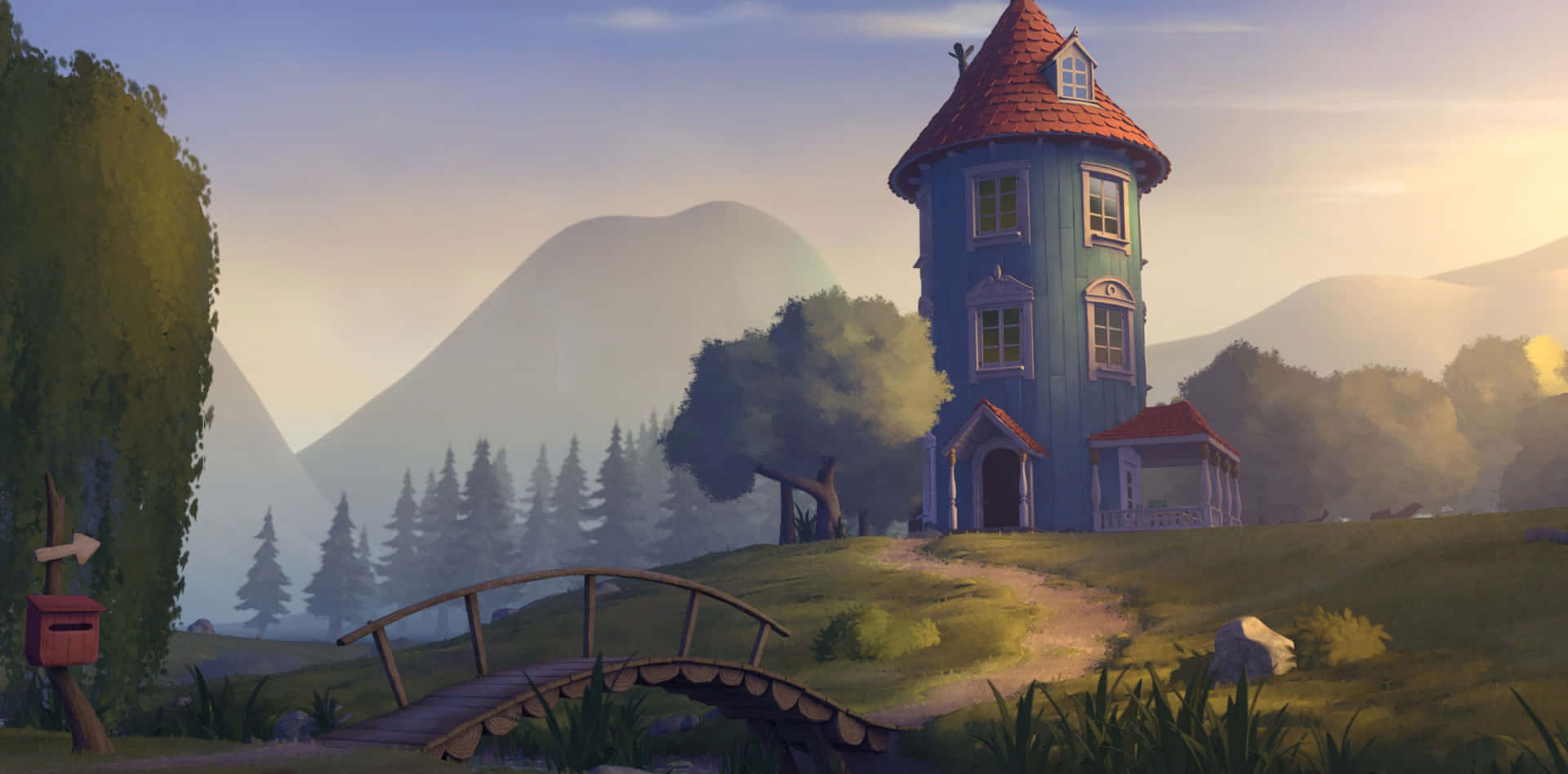 Moomin Desktop Spire House Background