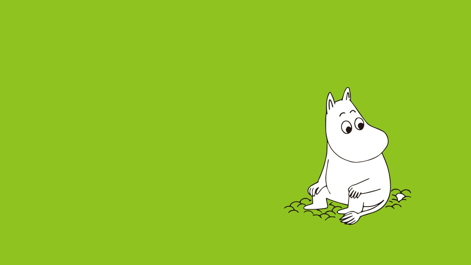 Moomin Desktop White Moomii Background