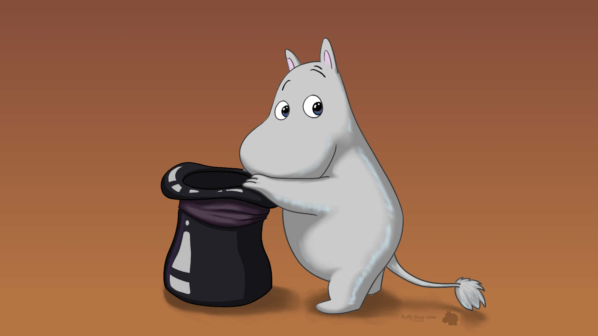 Moomin Desktop With Hat Background