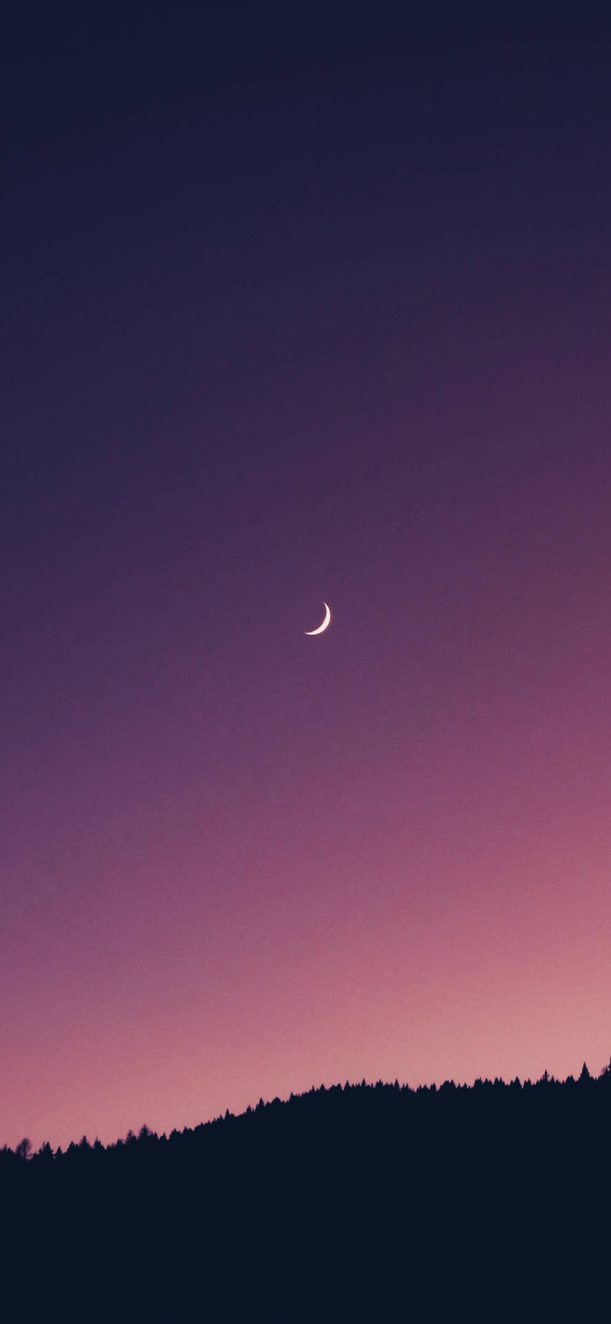 Moon Aesthetic Dark Purple Background