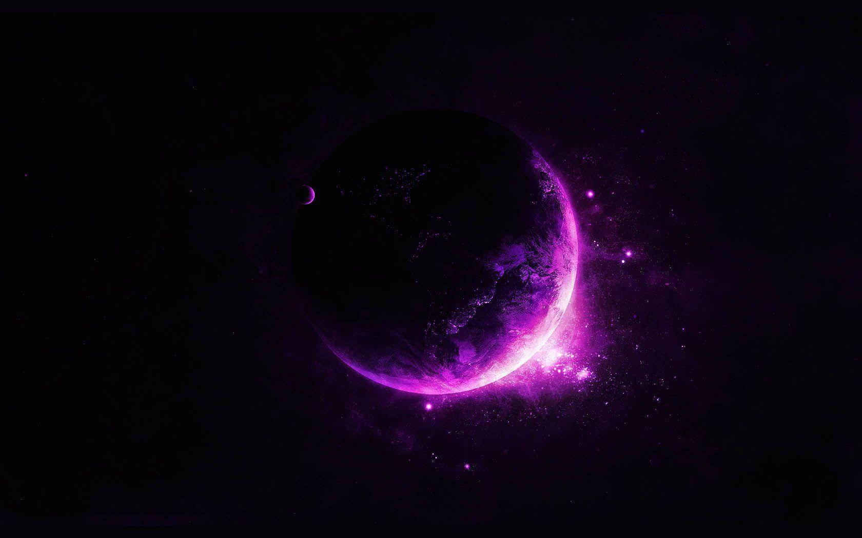 Moon Aesthetic Purple Background