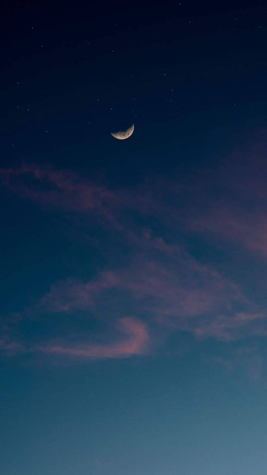 Moon Aesthetic Thin Clouds Background