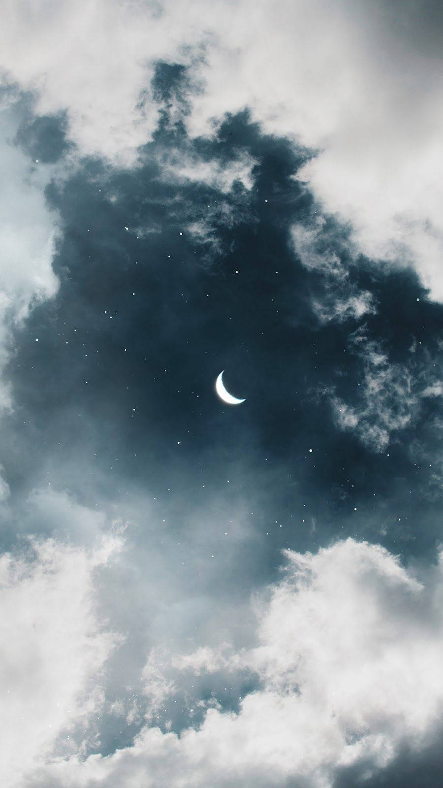 Moon Aesthetic White Clouds