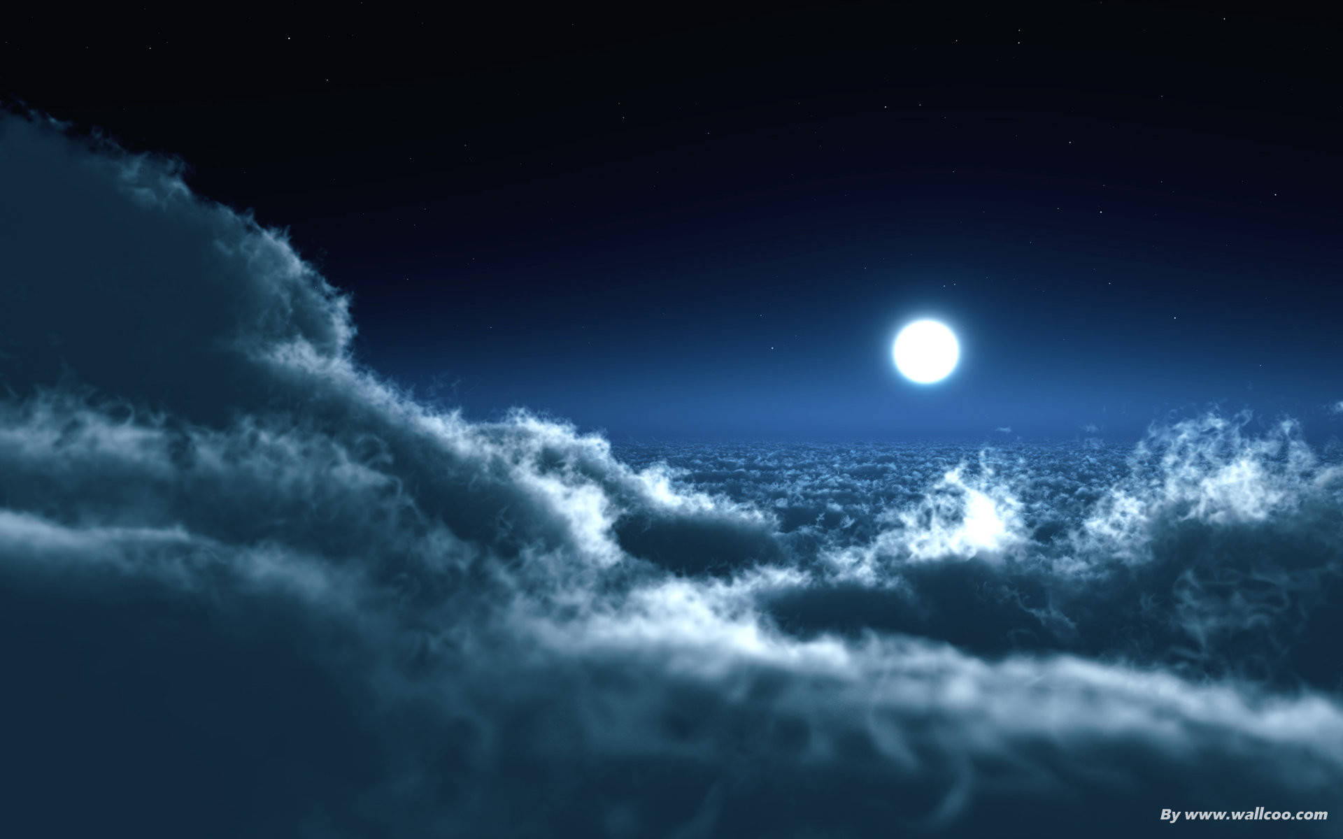 Moon And Clouds High Quality Desktop Background