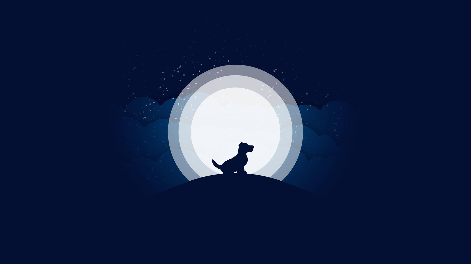 Moon And Dog Art Background