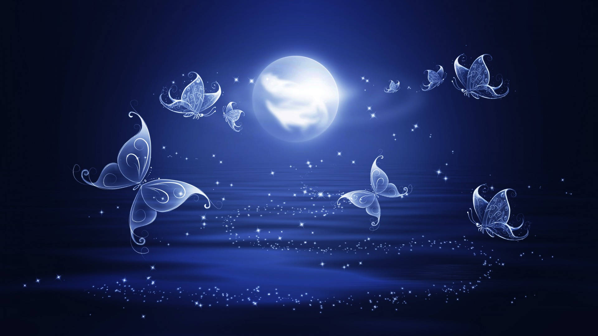 Moon And Night Butterfly