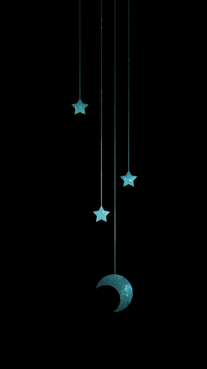 Moon And Stars Iphone And String Background