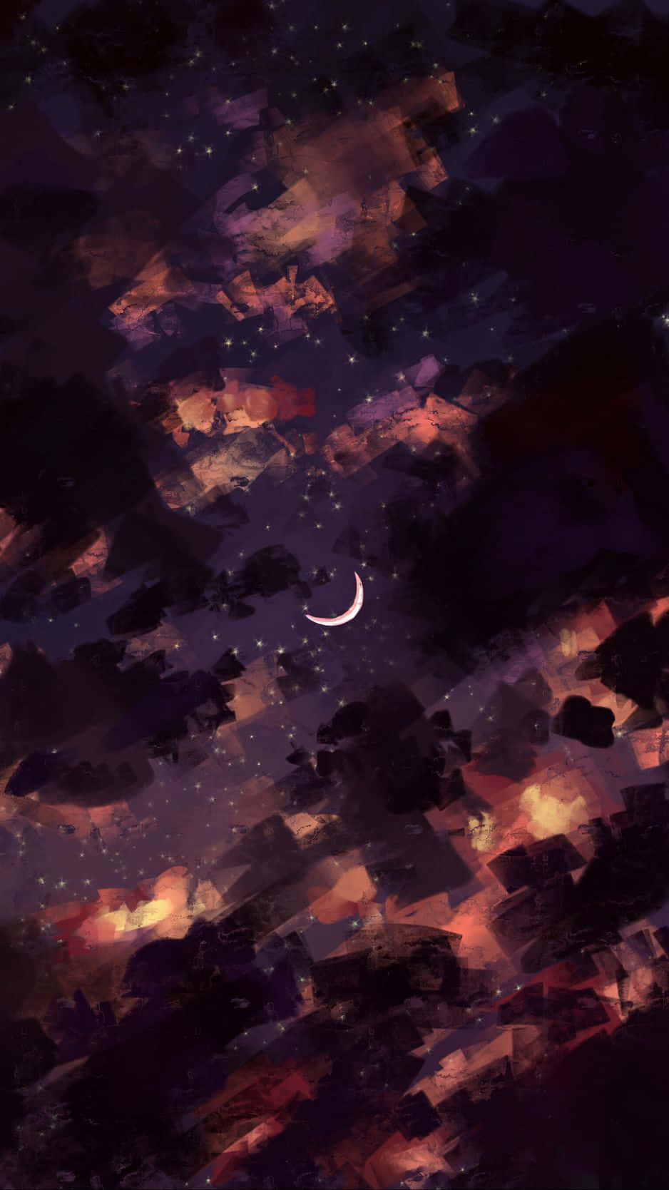 Moon And Stars Phone Aesthetic Background