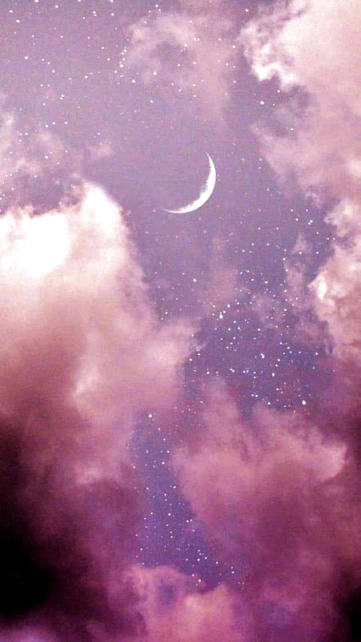 Moon And Stars Phone Perspective Background