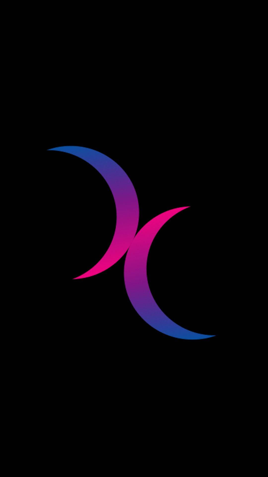 Moon Bisexual Flag Colors Background