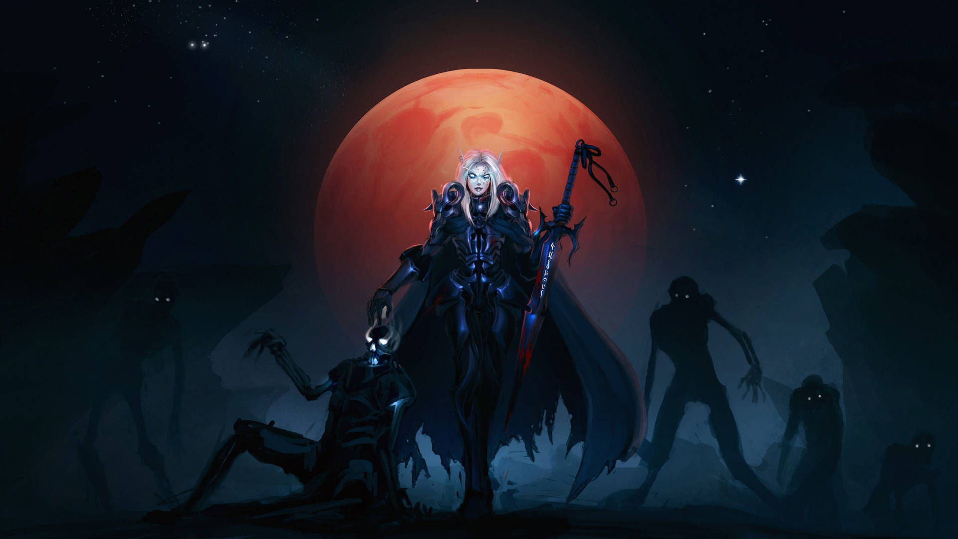 Moon Elf Death Knight Background