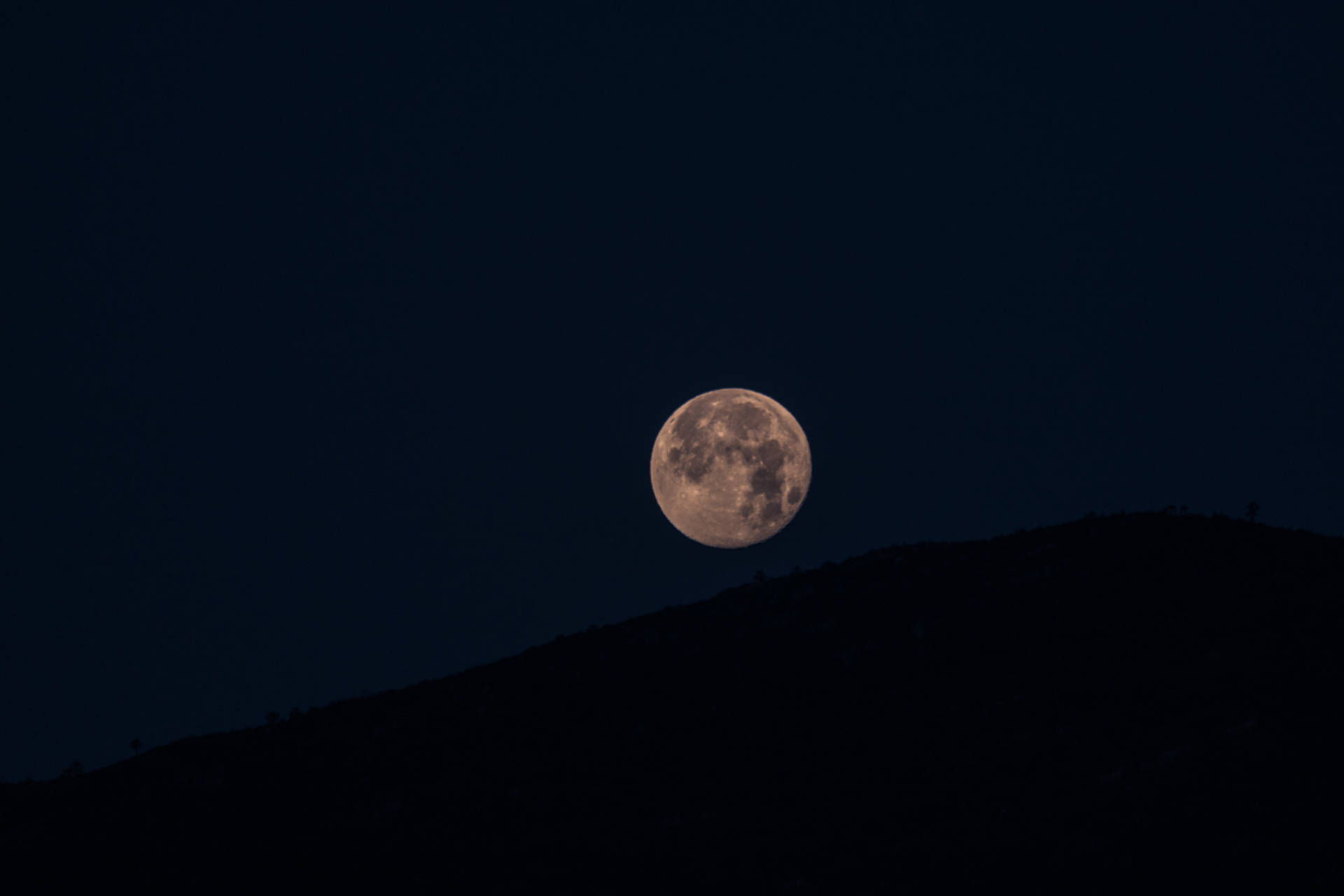 Moon On Hills Background