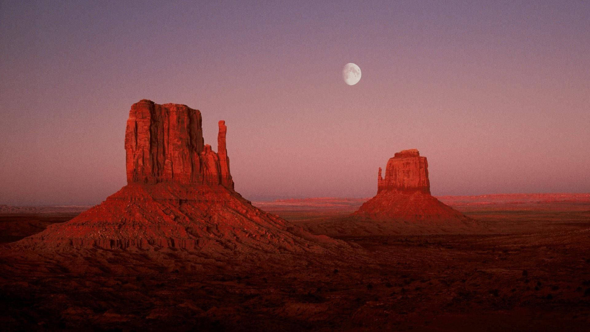 Moon Over Monument Valley