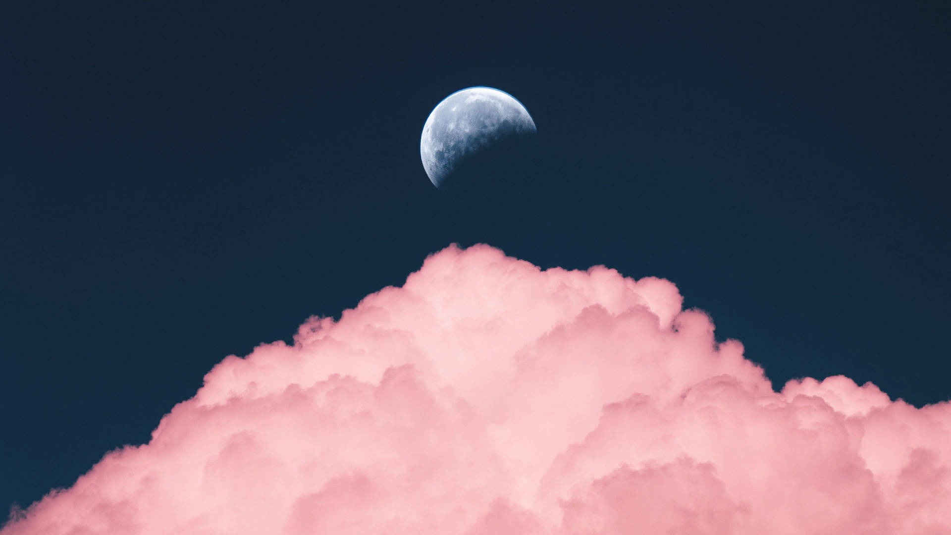 Moon Over Pink Cloud