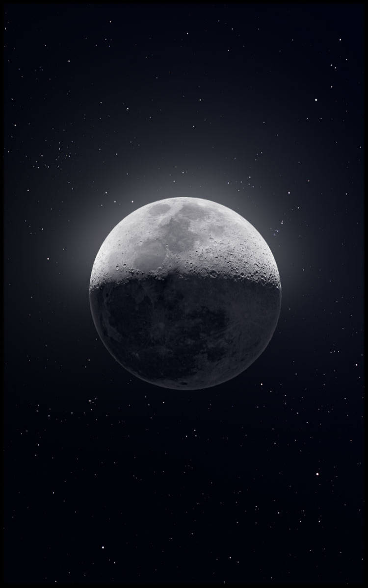 Moon Phone Shadow Background