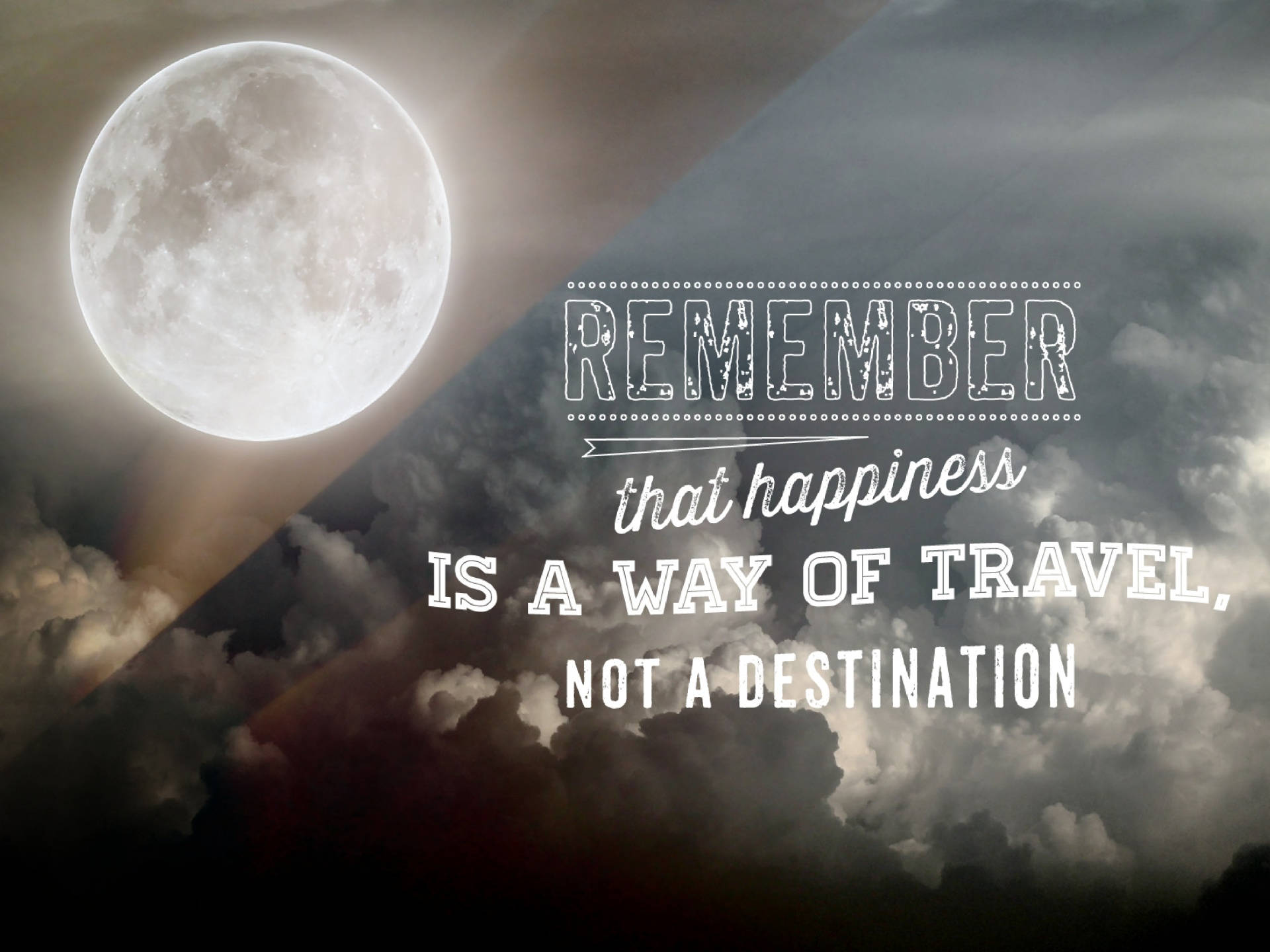 Moon Quote Happiness Background