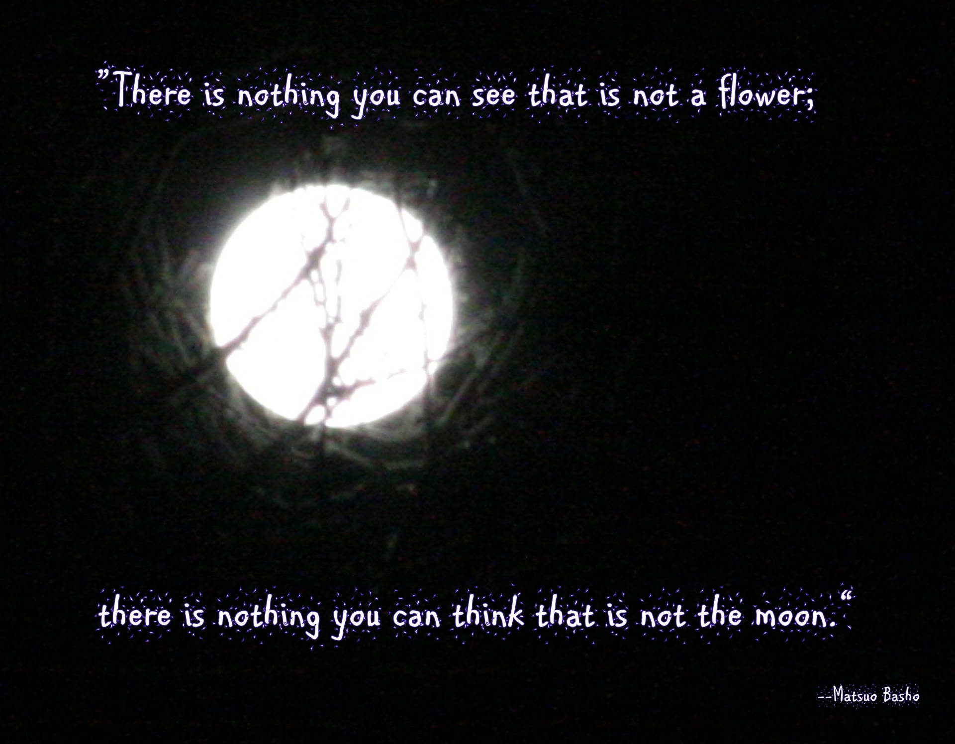 Moon Quote Matsu Basho Background