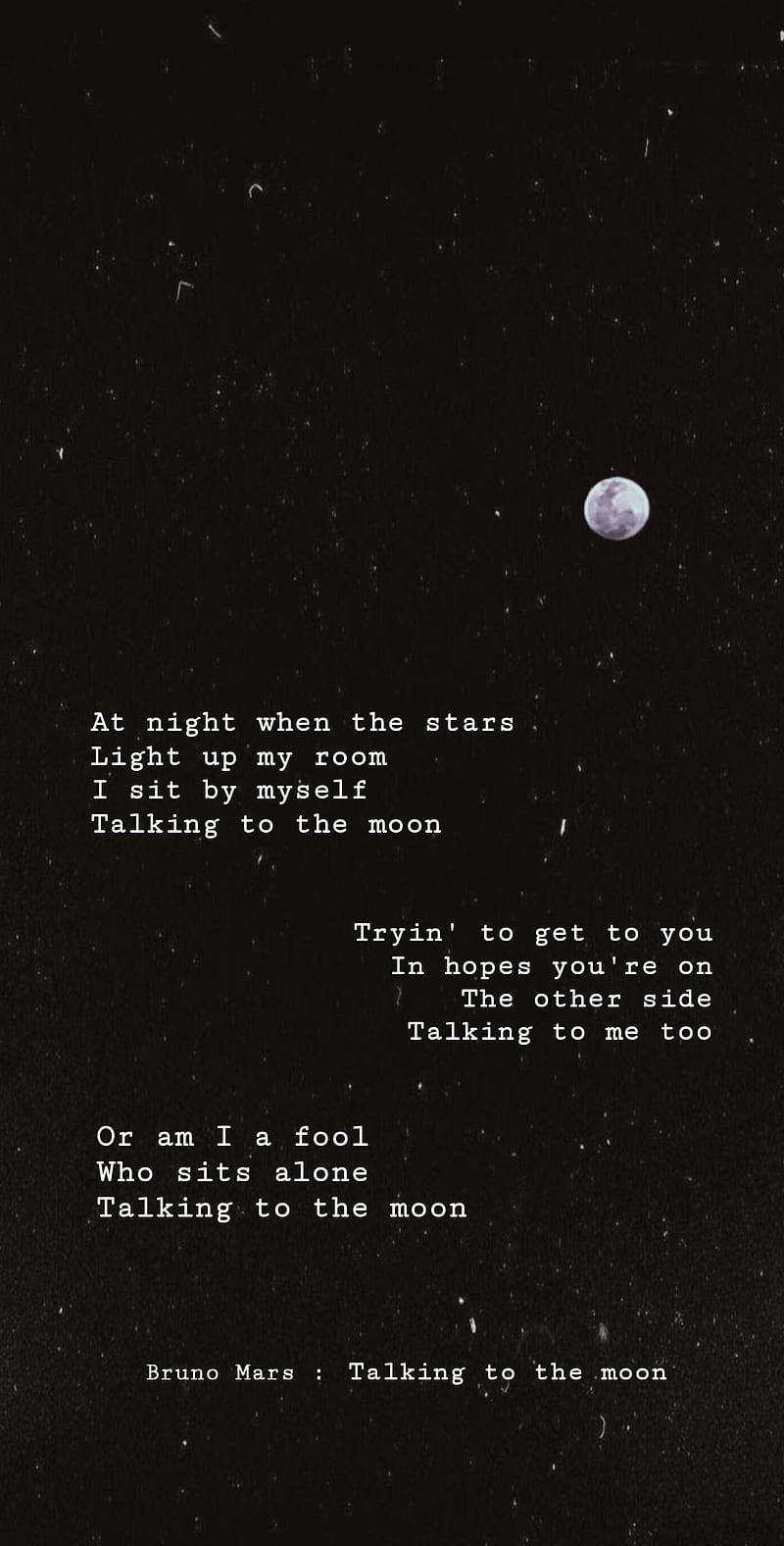 Moon Quotes Bruno Mars Background