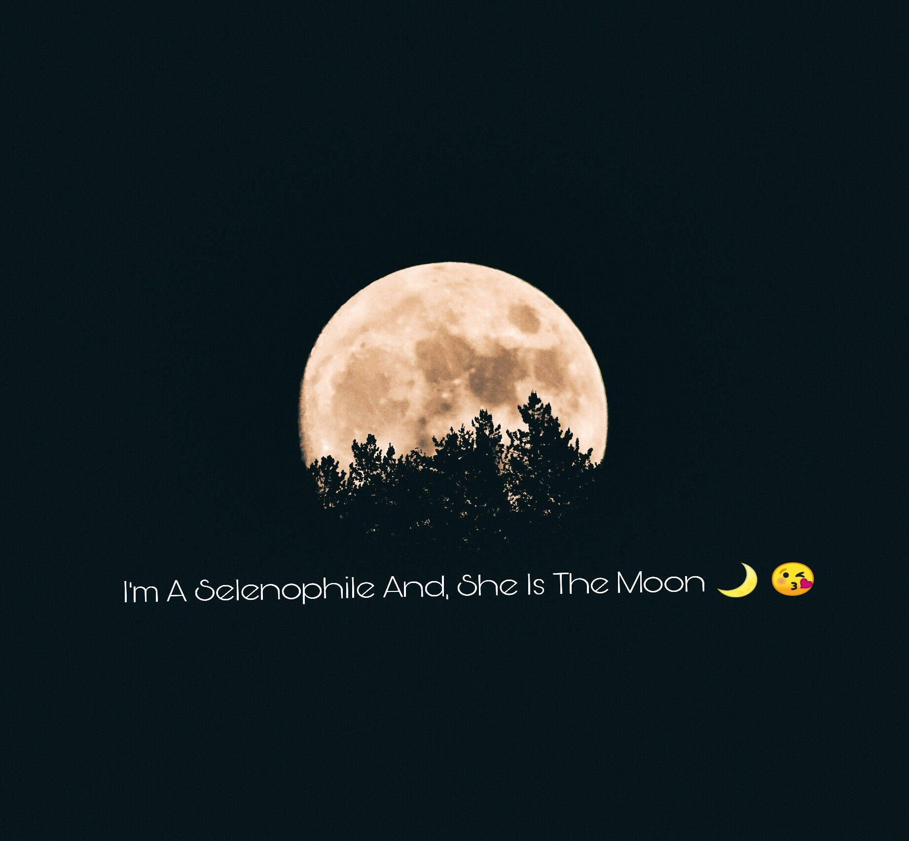 Moon Quotes Emoji Background