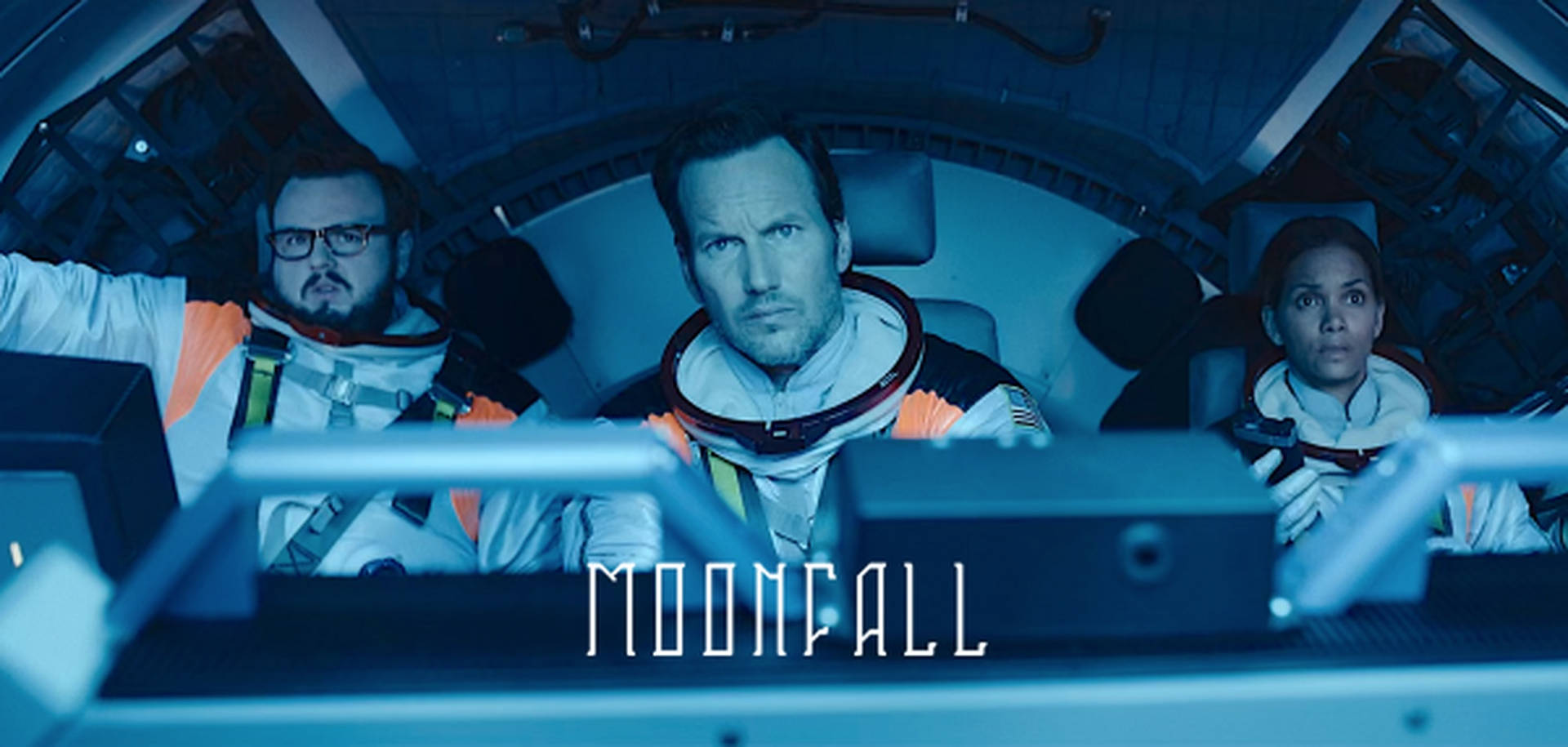 Moonfall Movie - Blue Lit Poster Background
