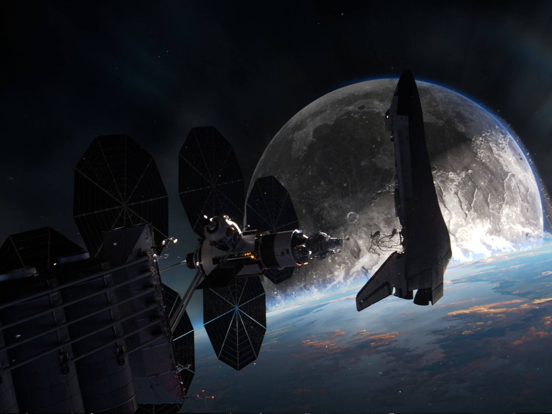 Moonfall Space Shuttle Background