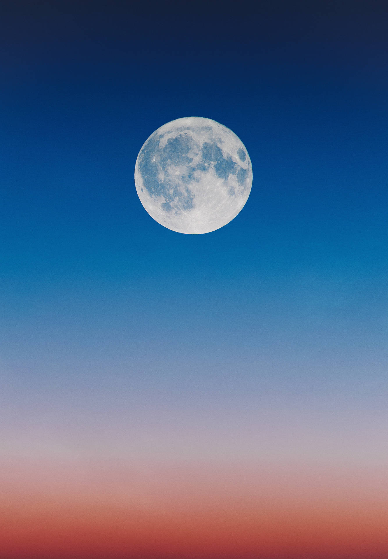 Moonlight 4k Blue White Orange Sky Background