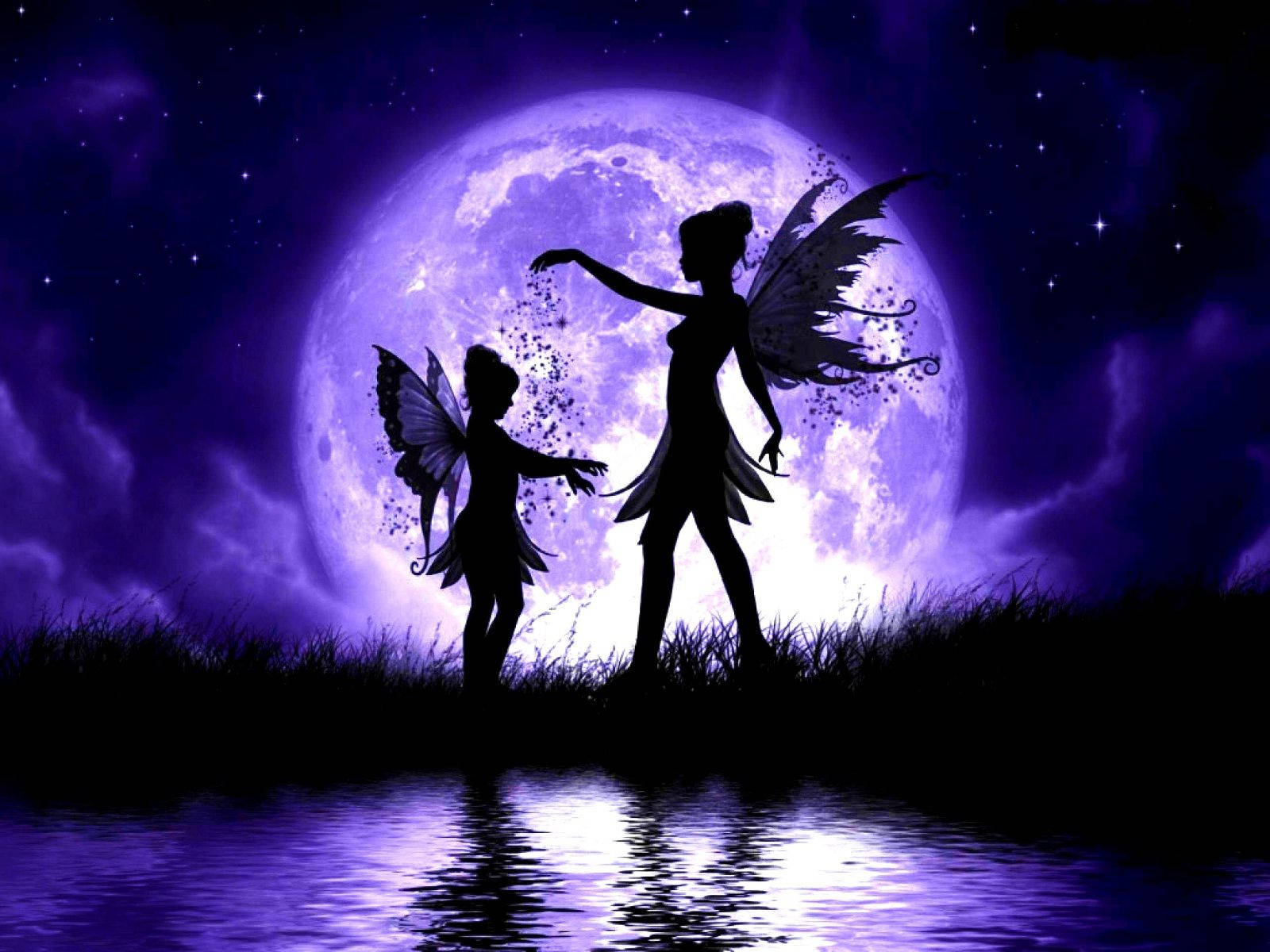 Moonlight Fairy Angel Background