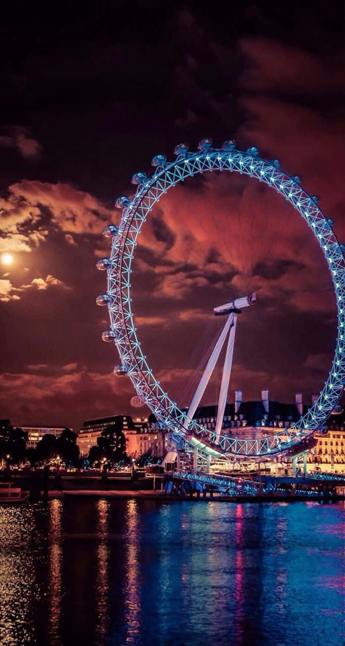 Moonlit Majesty Over London Eye