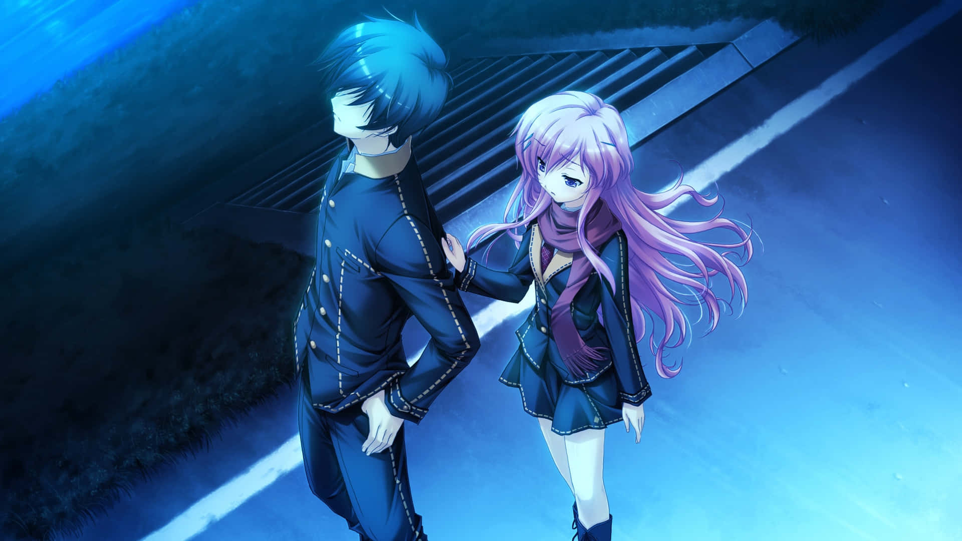 Moonlit_ Stroll_ Anime_ Couple_2560x1440