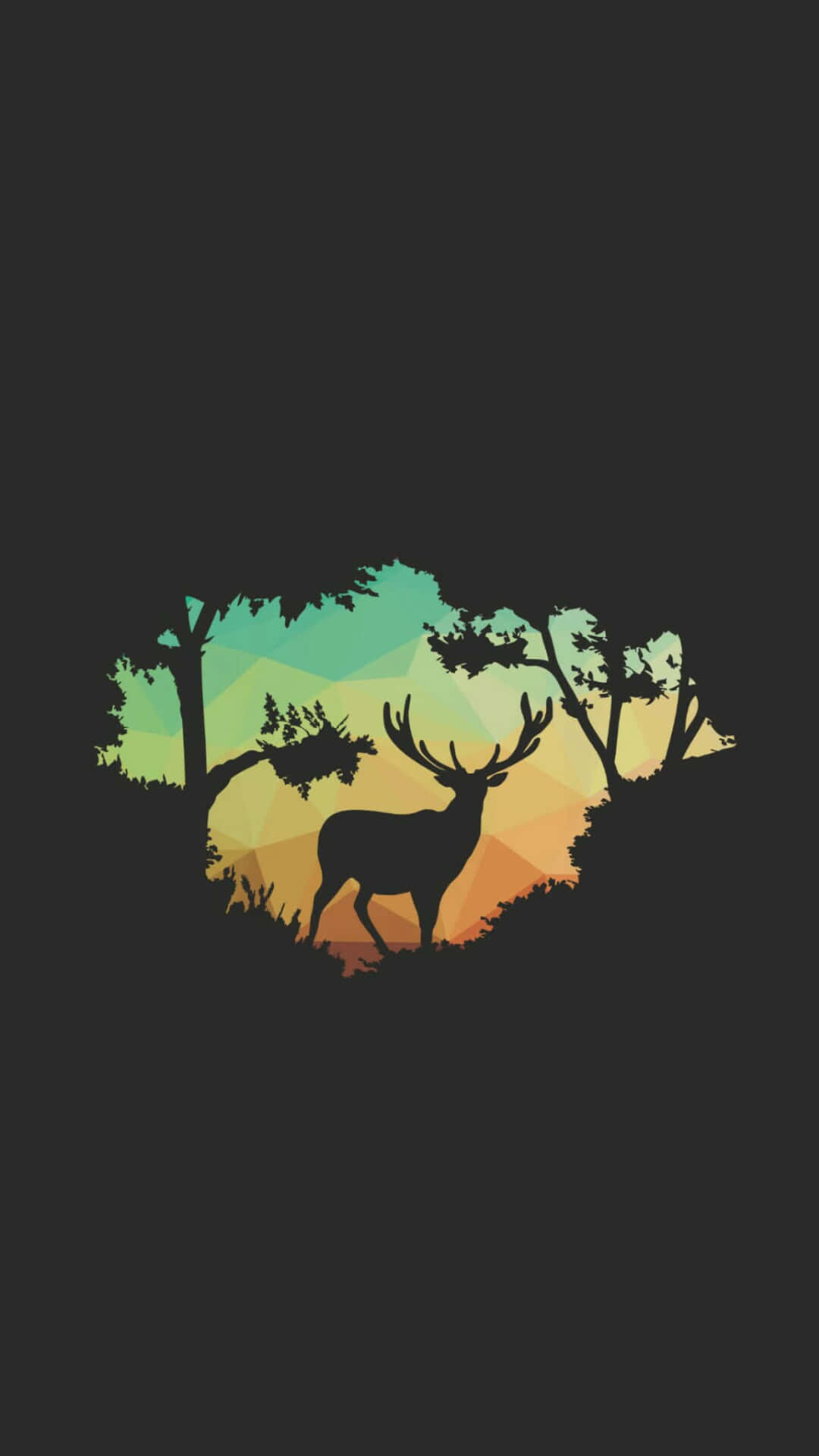 Moose Silhouette Forest Sunset Background