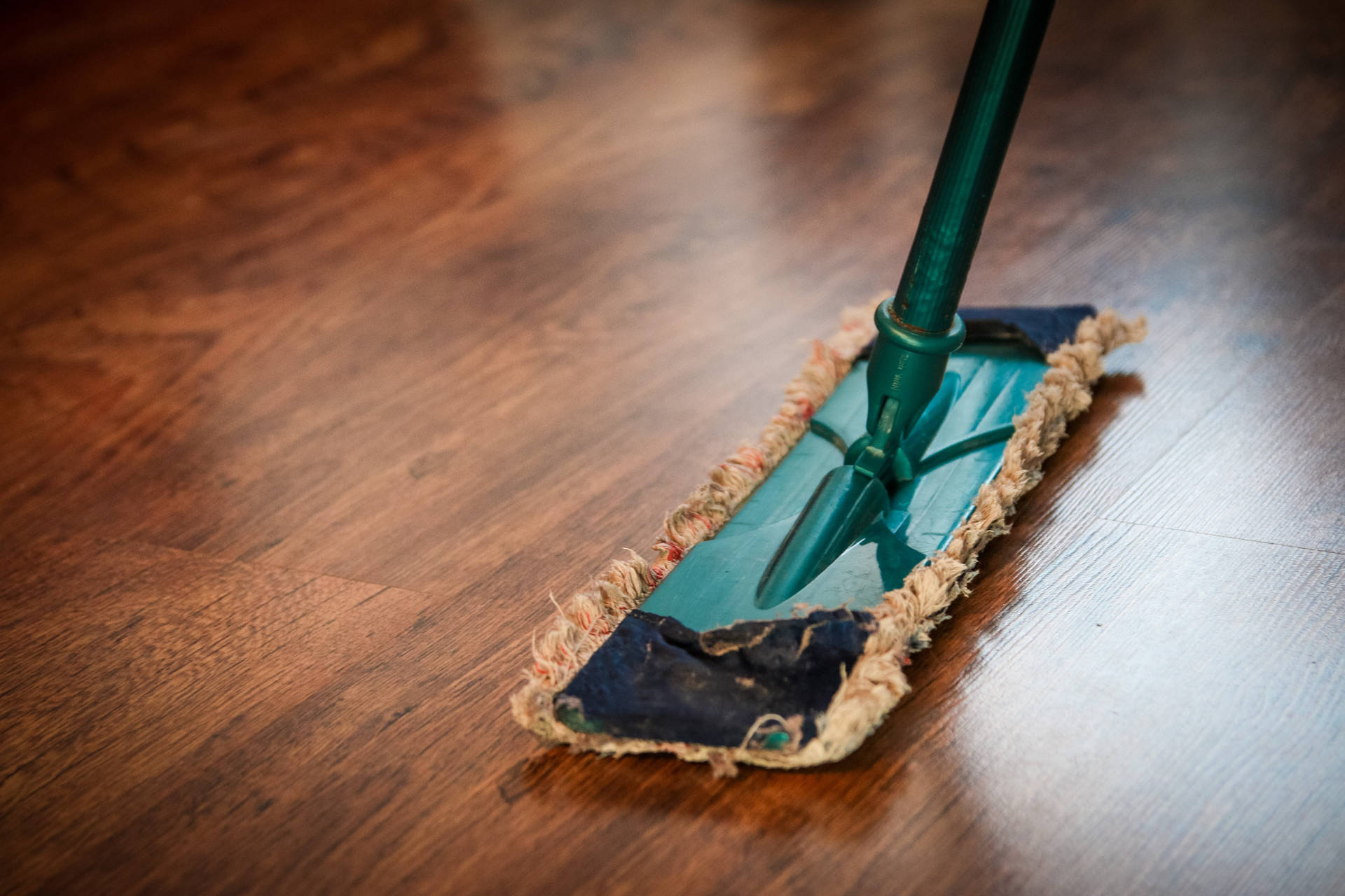 Mop On The Floor For House Cleaning Background