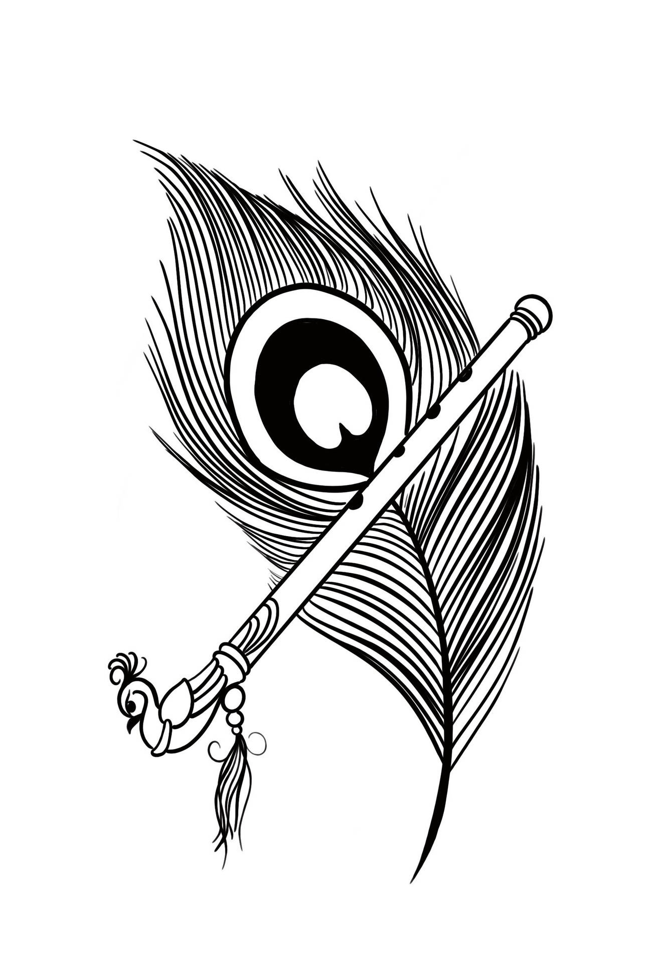 Mor Pankh Bird Flute Art