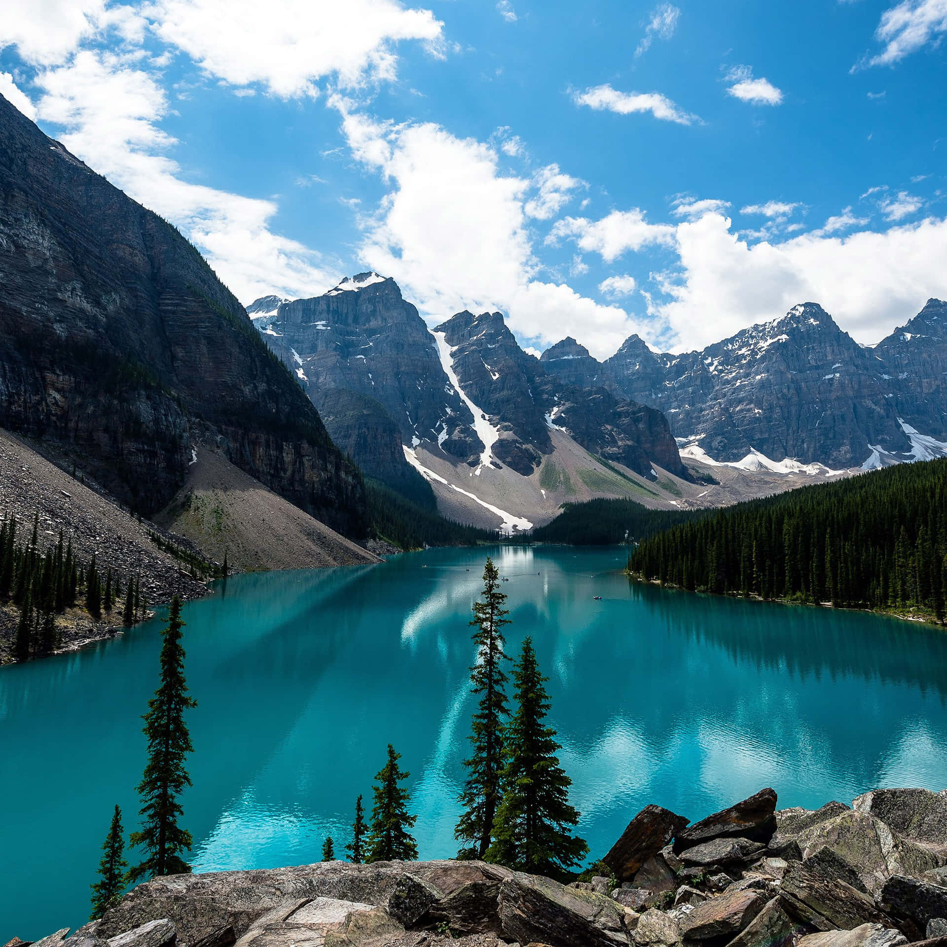 Moraine Lake Nature Ipad Background