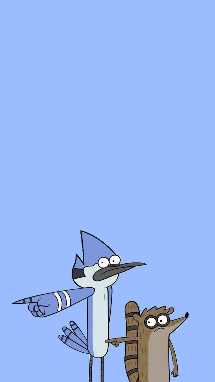 Mordecai And Rigby Simple Background Background