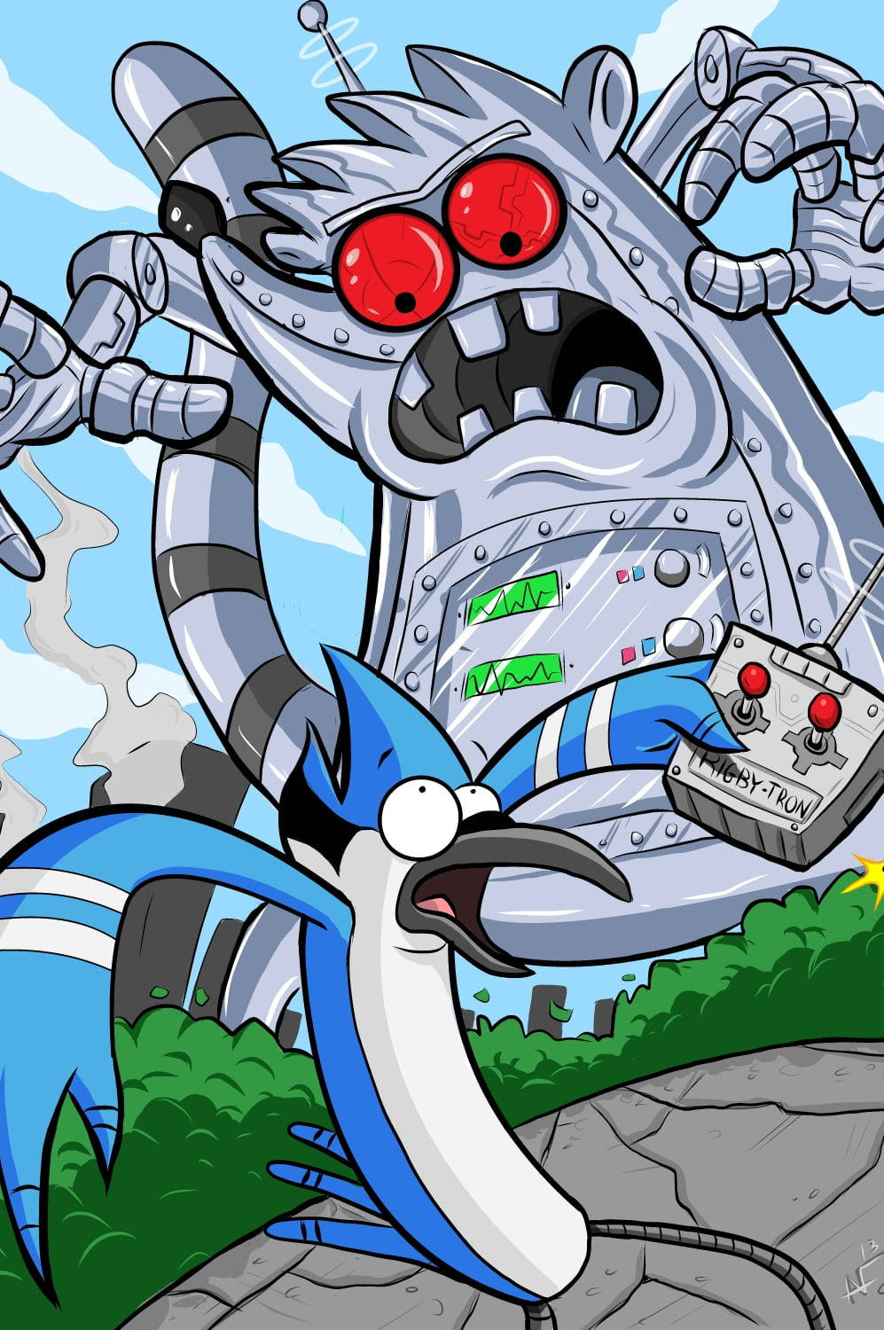Mordecai And Robot Rigby Background