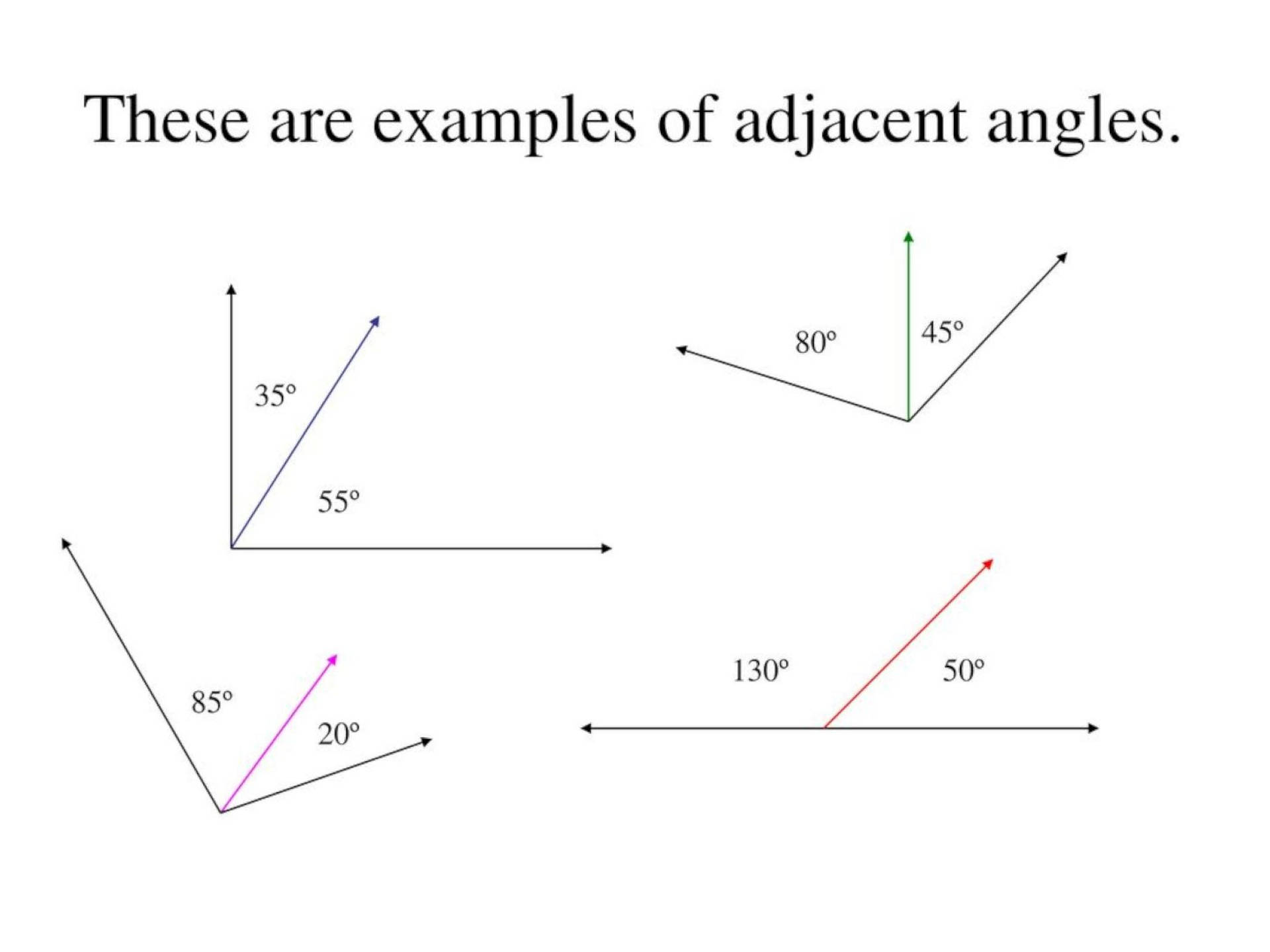 More Adjacent Angles