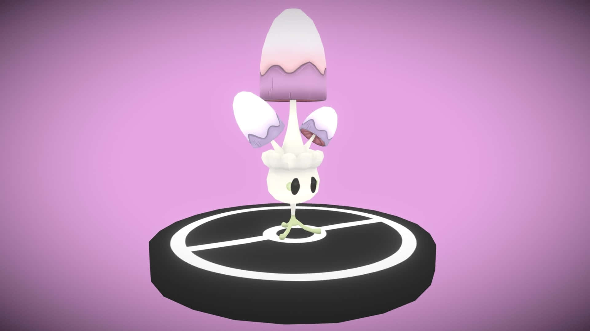 Morelull, The Illuminating Pokémon, On A Violet Background