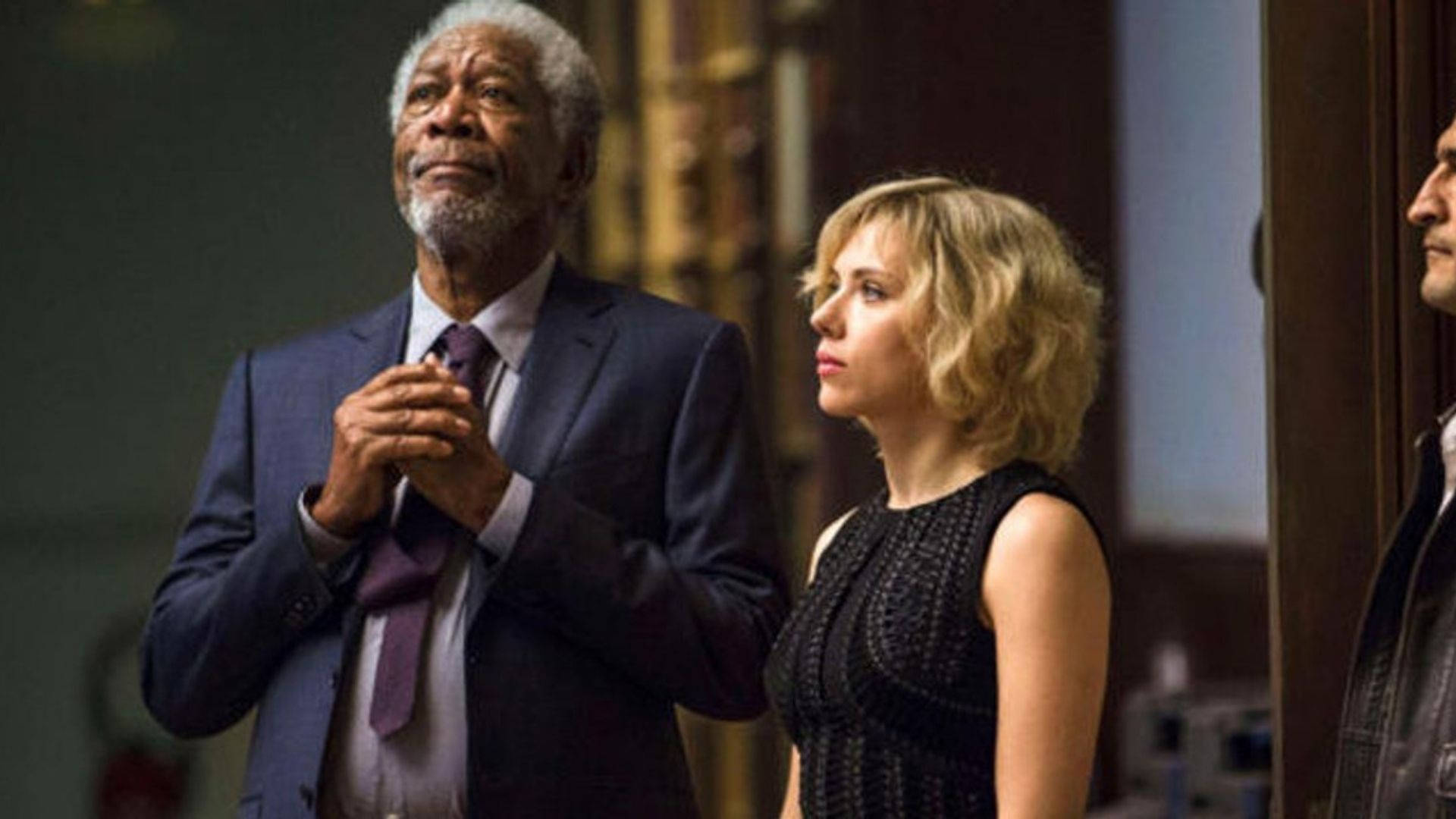 Morgan Freeman And Scarlett Johansson Background