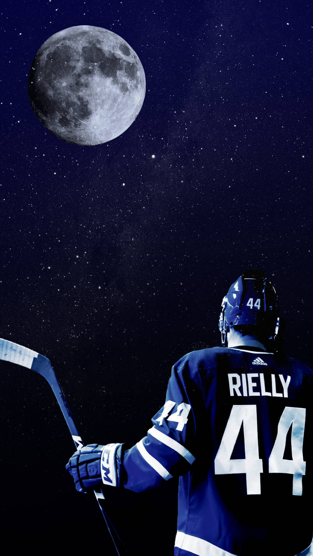 Morgan Rielly Moon And Starry Sky Background