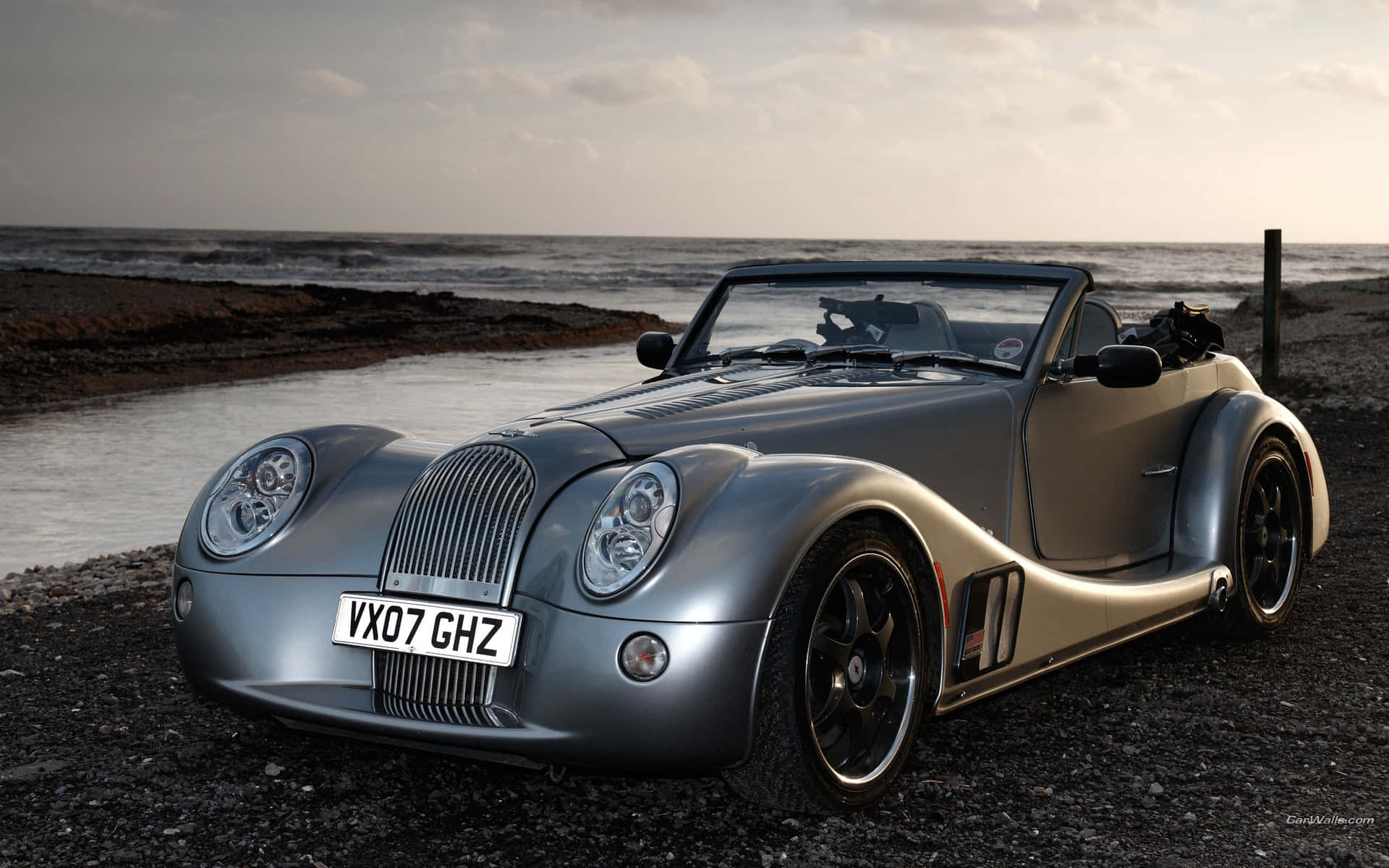 Morgan Sports Car In Action Background